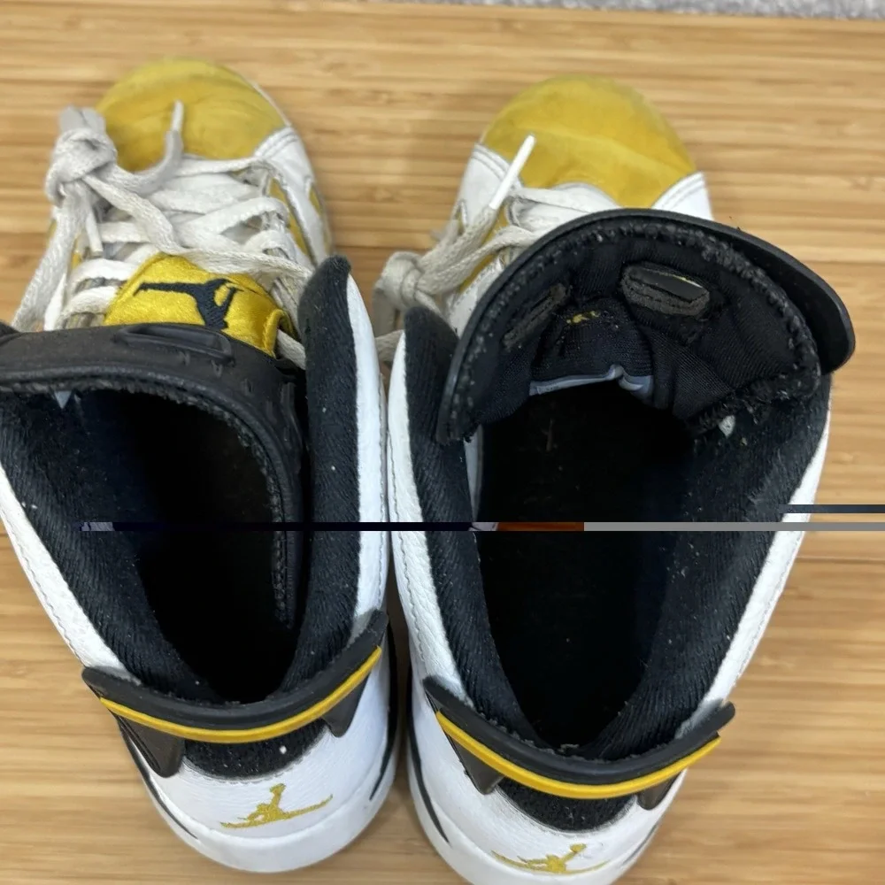 Jordan Air Jordan 6 Retro Shoes Kids 1.5 Y Yellow Ochre Basketball DV3605-170